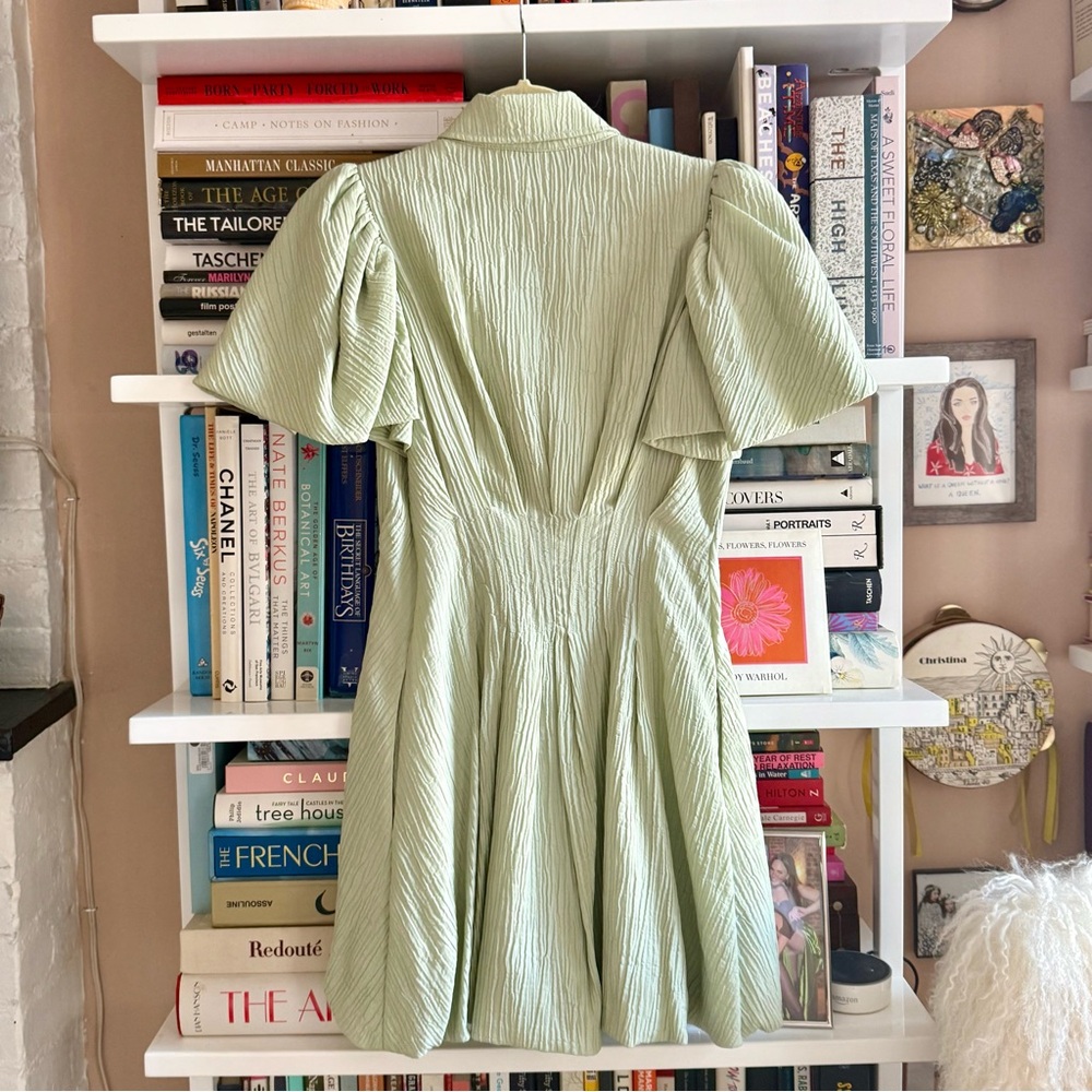 Jonathan Simkhai Green Pleated Mini Dress - Picture 11 of 12